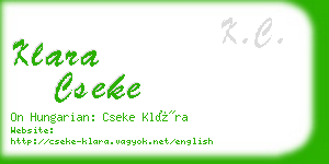 klara cseke business card